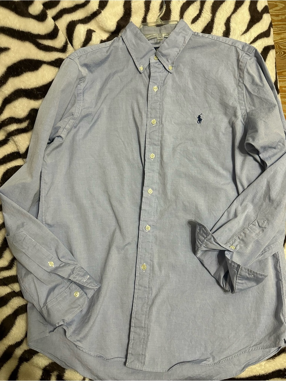 Polo by Ralph Lauren Light Blue Button-Down Shirt with Embroidered Pony